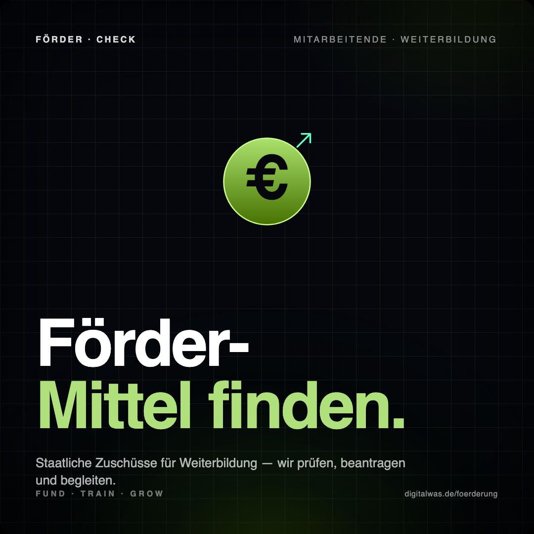 Fördercheck für Ihre Mitarbeitenden